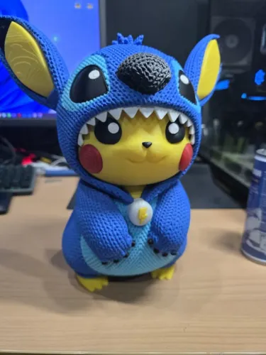 Pikachu Stitch Cosplay - Edição Ponto Tricotado