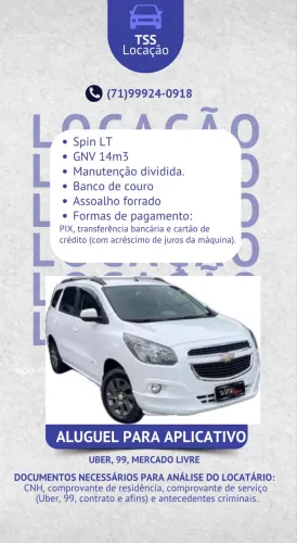 Aluguel de Spin com GNV e banco de couro