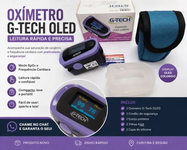 Oxímetro G-Tech OLED Graph - Produto Novo