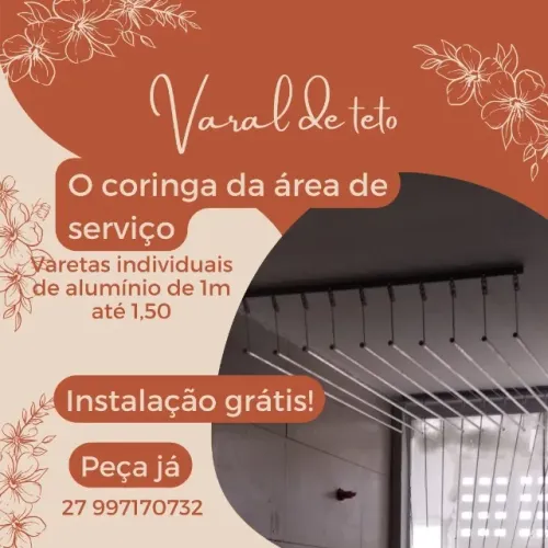 Varal de alumínio varetas individuais