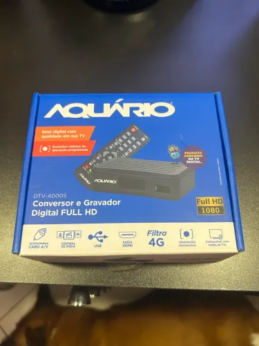 Conversor digital Aquário DTV-4000S Full HD com gravação