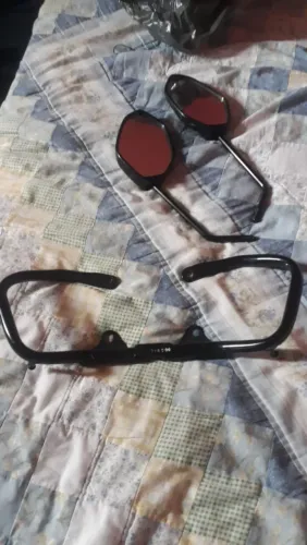 Vendo alças da garupa e retrovisores original fan/titan 160