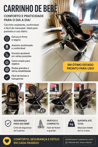 Carrinho de Bebê Dzieco - Conforto e Segurança