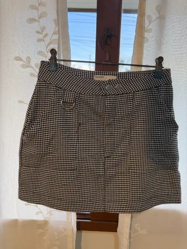 Minissaia Pull&Bear Pied-de-Poule - Estilo Preppy / Y2K