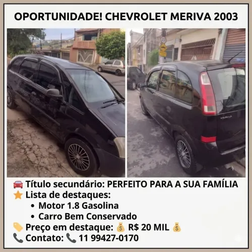 Chevrolet Meriva 1.8/ CD 1.8 MPFI 8V 102cv 5P 2003