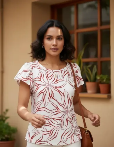 Linda blusa estampada Viva nova e com etiqueta!