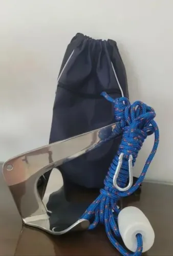 Âncora inox Jet ski 2,5 kg ((nova sem uso))
