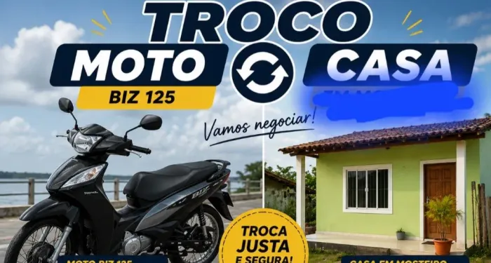 Vendo ou troco moto em uma casa em mosqueiro