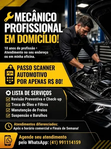 Mecanico profissional a domicílio!