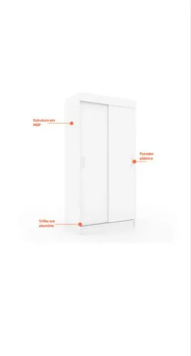 Guarda-Roupa Solteiro Berlim 2 portas Branco - usado - precisa retirar