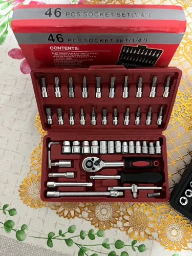 Kit 46 de Ferramentas 1/4 Soquetes Completo