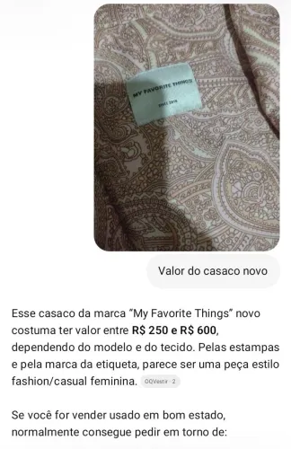 Casaco lindo serve m