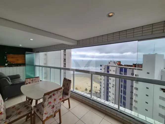 Apartamento mobiliado com vista para o mar para locação em Praia Grand
