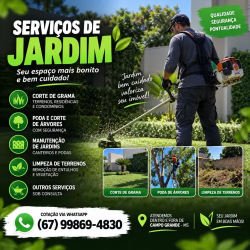 Serviços de jardinagem em campo grande