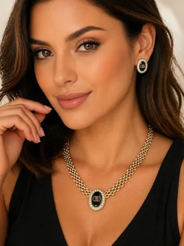 Conjunto colar e brincos
