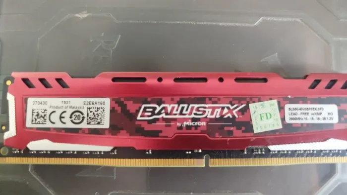 Memória DDR4 8GB 2666MHz Ballistix Crucial