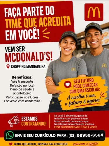 Vaga - Atendente de Restaurante