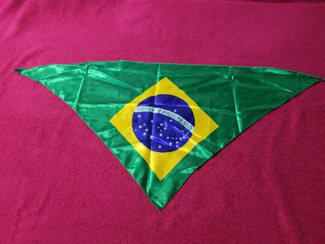 Bandana Flâmula Lenço da Bandeira do Brasil