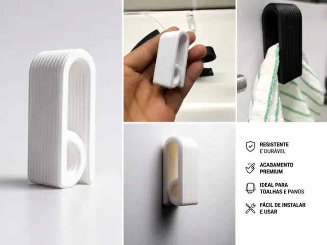 Kit Com 4 Unid. Porta Toalha De Banho Cozinha Lavabo Pressão
