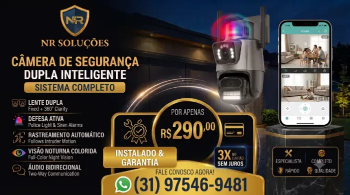 camera de segurança instalada + garantia