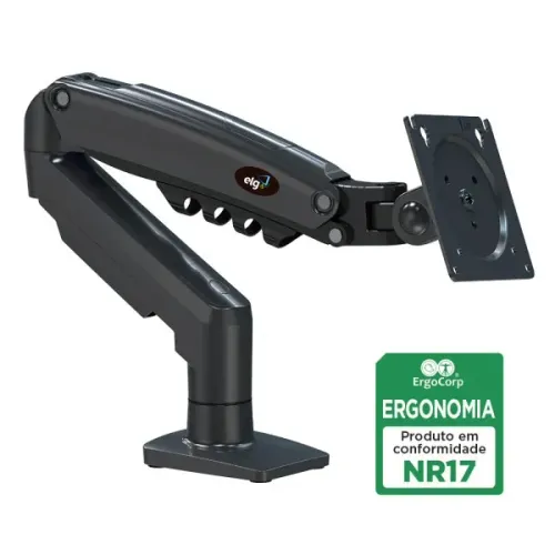 Suporte Articulado de Mesa F80 para Monitor 17" a 35" - Pistão a Gás