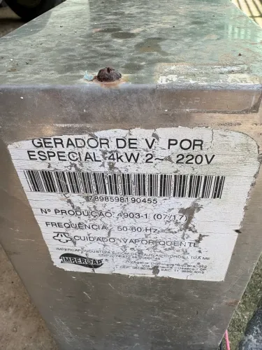 Vendo Gerador de Vapor para Sauna Usado