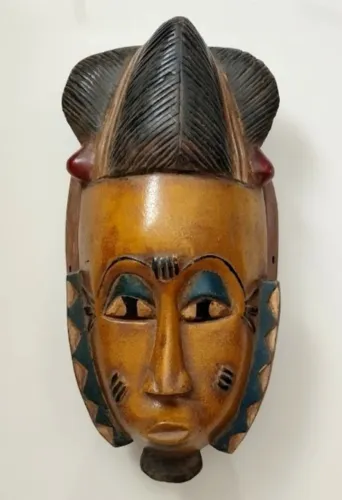 Máscara Africana Guru Etnia Baule Da Costa Do Marfim - Peça autêntica africana
