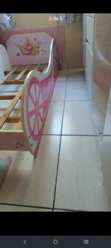 cama infantil menina +colchao