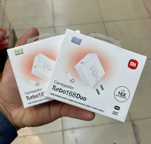 Carregador Super Rápido Turbo 168w Tipo C Com Cabo Tipo C