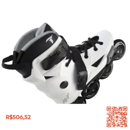 Patins Traxart Revolt Branco inline freestyle -80mm ABC-9