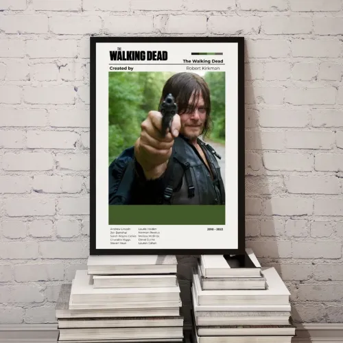 Quadro The Walking Dead A4 com Acrílico Protetor e Moldura Resistente