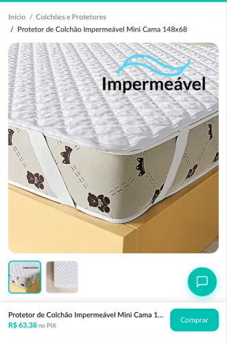 Berço + colchão de berço + protetor impermeável de colchão