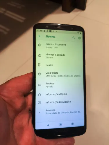 Motorola G6 Plus azul escuro 64GB, impecável