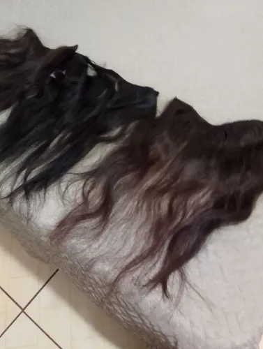 Três telas de cabelo humano