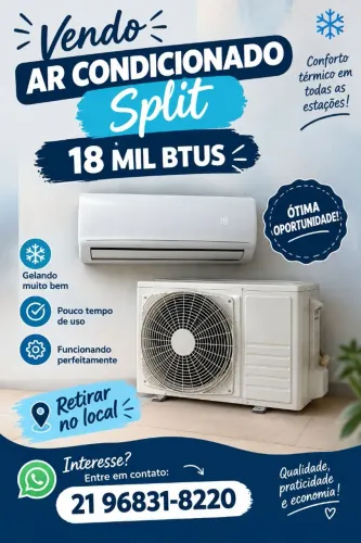 Ar Condicionado Split 18.000 Btu's
