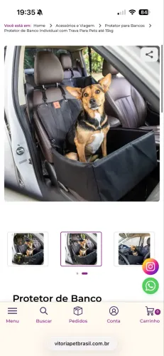 Protetor de banco pet para carro