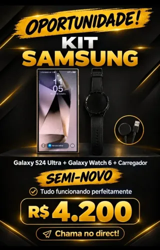 Celular Samsung s24 ultra + relógio watch 6 novo!
