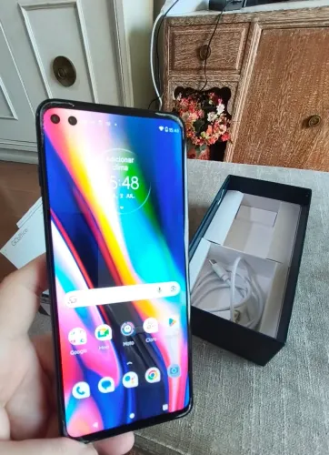 Moto G 5g Plus 128gb azul oceano completo