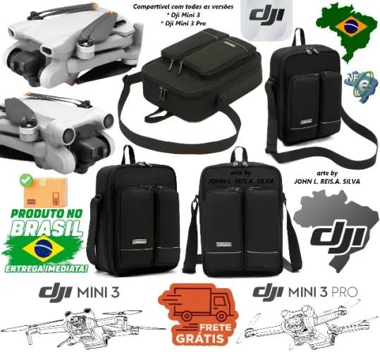 Bolsa compatível APENAS com Drone Dji Mini3,3Pro Combo Fly More COM TELA Controle Dji Rcn1