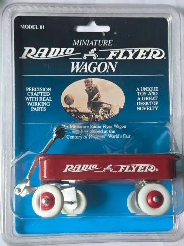 miniatura radio flyer wagon 1990 metal 12cm