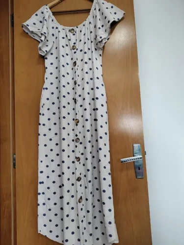 Vestido longo off-white