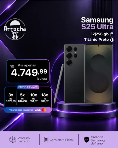 Samsung S25 Ultra 12/256gb - Lacrado - Com Nota Fiscal - Garantia 1 ano Samsung