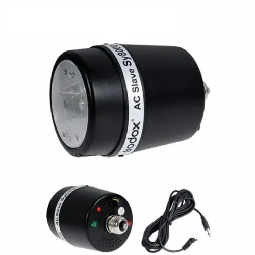 Par de Flashes de Estúdio Godox SY8000 AC Slave (2 Unidades) - Rosca E27 com Fotocélula