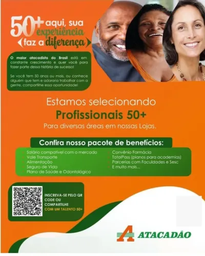 Contratação de 50+ Atacadão 