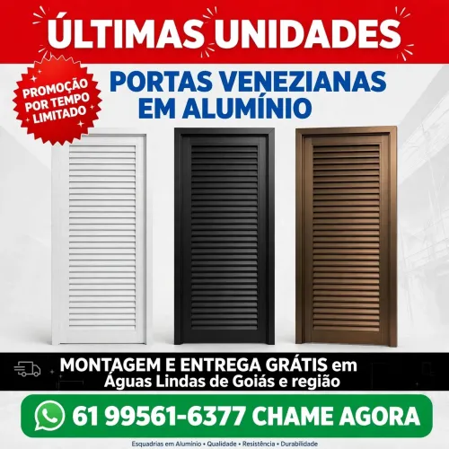 Portas venezianas em alumínio