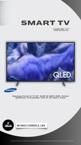 TV samsung 65 4K QLED QEF1 2025 - Nova 