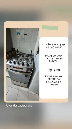 Fogão Brastemp Ative Inox