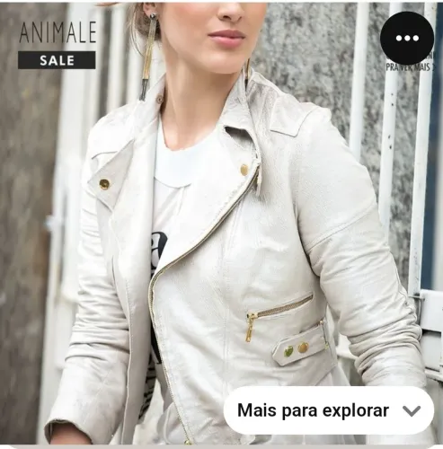 Jaqueta Animale original couro escamado