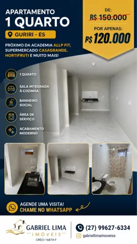 APARTAMENTO À VENDA EM GURIRI!