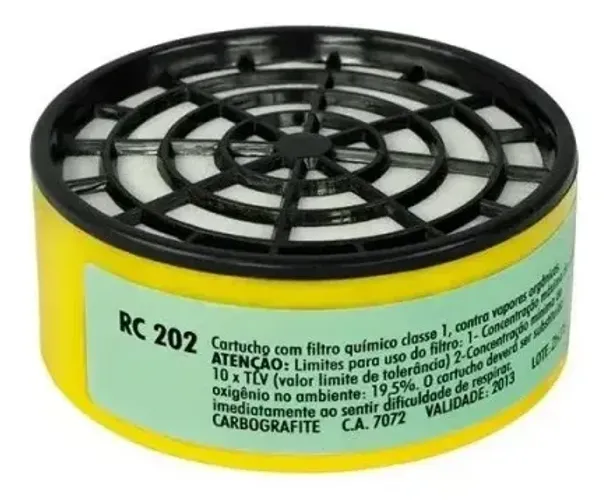 Cartucho com filtro RC 202 para vapores orgánicos ( Carbografite )